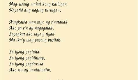 Spoken Poetry Tagalog Tungkol Sa Kaibigan Maikli