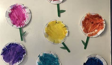 Spring Art Activities For Infants Toddler Approved! Baggie Painted Flowers