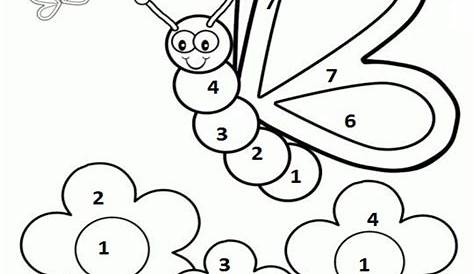 Spring Color by Number | Free Printable Coloring Pages