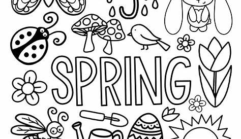 Get This Free Simple Spring Coloring Pages for Children af8vj