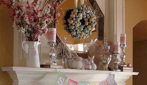 Spring Decor For Fireplace