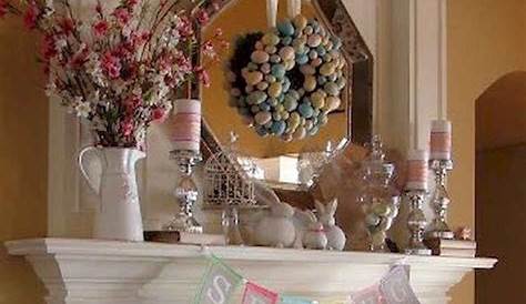 50 Beautiful Spring Mantle Decorating Ideas 38 Farmhouse mantle decor