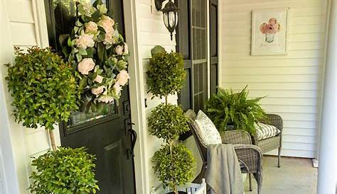 Spring Decor On Front Porch