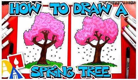 Spring How To Draw Scenery Of Season Step By Step At Ing Turials