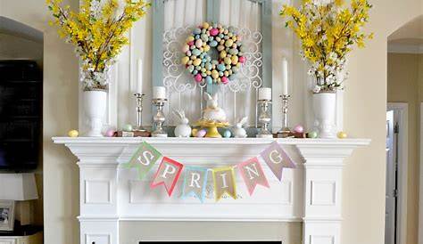 50 Beautiful Spring Mantle Decorating Ideas 38 Farmhouse mantle decor