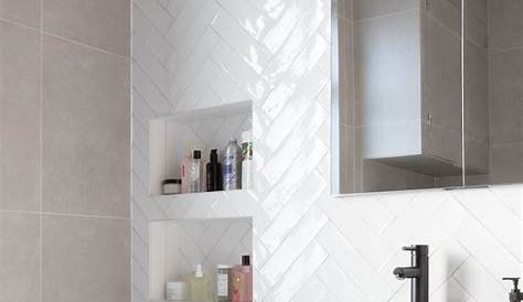 impressive square tiles in the bathroom #whitetiledbathroom | Tile