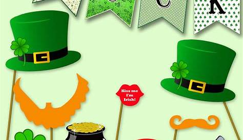 Free printable st. patrick's day photo booth props Party Photo Booth