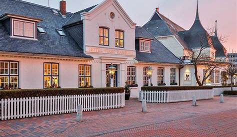 Entrance of Hotel Stadt Hamburg in Westerland, Sylt, Germany Stock