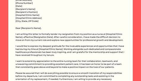 Staff Nurse Resignation Letter Sample Pdf 10+ s Free Word, PDF Format