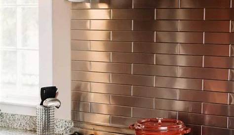 32-Pcs Peel and Stick Kitchen Backsplash, Adhesive Metal Tiles for Wall