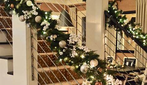 Staircase Christmas Decorating Ideas Pinterest