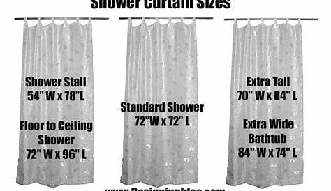Shower Curtain Sizes (Most Popular & Measuring Tips) - Designing Idea