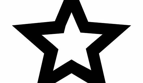 Star Outline With Black Smaller Star Inside Svg Png Icon Free Download