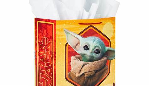 Hallmark 13" Large Star Wars Gift Bag with Tissue Paper (Baby Yoda, The