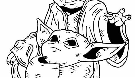 Baby Yoda coloring book pages | Star wars coloring book, Cool coloring