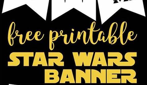 Star Wars Birthday Banner Printable Star by RainbowSweetStudio
