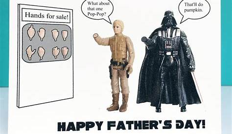 Star Wars father's day gift printable star wars card funny father's day