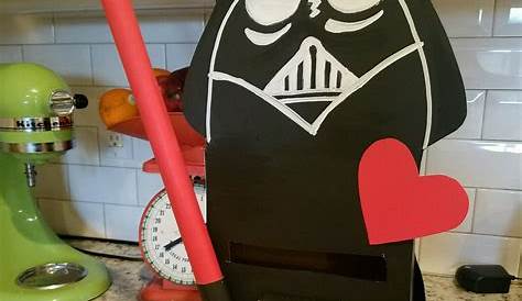Star Wars Tie fighter inspired Valentines Day box for a school party