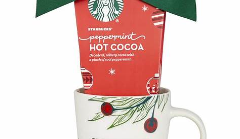 Coffee Tea Cocoa Mug Gift Set with Starbucks Via Coffee, Starbucks Hot