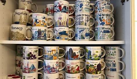 My Starbuck's mug shelf | Starbucks mugs, Coffee mug display, Coffee