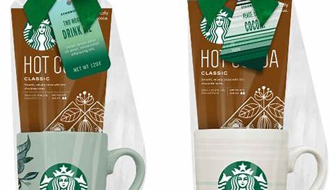Starbucks Gift Set with Wooden Tray, Two Mugs, and Hot Cocoa - Walmart