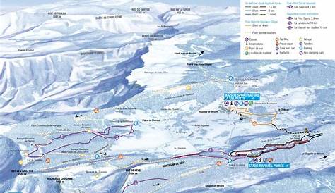 plan des pistes de La station de ski de Vassieux en Vercors