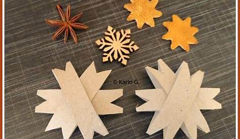Weihnachtsdeko basteln - Sterne aus Klopapierrollen selber machen