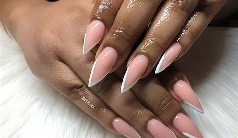 Stiletto French Nails 65 Best Short & Long Nail Designs 2021 Guide