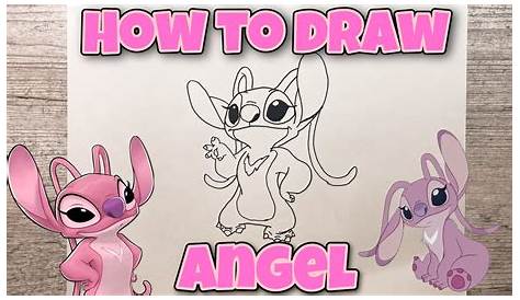 How to Draw Angel and Stitch Step by Step | Easy Drawings - Dibujos