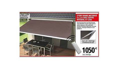 Store Banne Avec Led Brico Depot Offre Motorisé 3,80 X3 M Semi Coffre Chez