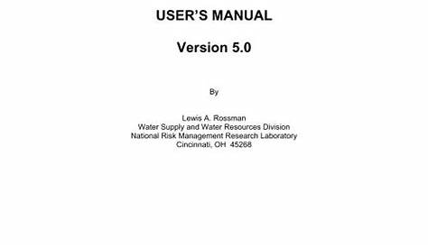 Storm Water Management Model Users Manual Version 50