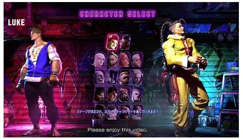 Street Fighter Character Select Screen