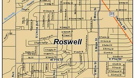 Roswell New Mexico Street Map 3564930