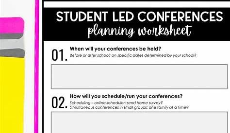 Student-Led Conference Template Pdf