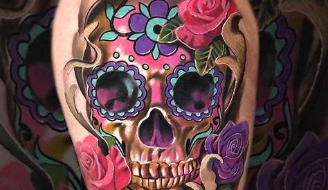 Look at this cute little guy... Sugar Skull Tattoos, Hand Tattoos, Cool