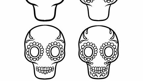 simple sugar skull designs - Google Search | Hodeskaller, Bilder og Ved