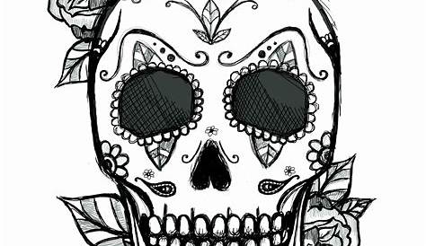 Sugar Skull Outline | Skull Tattoo Skulltattoo Sugarskull | Tattoo