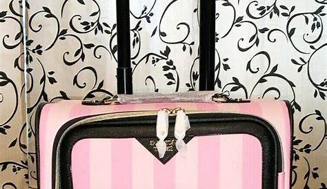 Victorias Secret Pink MARL 3 Pc Wheelie Luggage Set Suitcase Duffle Bag