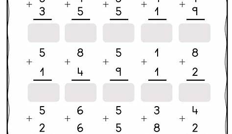 Sumas de 1 Dígito | Fichas de Cálculo Mental Matemáticas