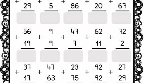 Fichas para repasar sumas: una, dos y tres cifras. En PDF | Fichas de