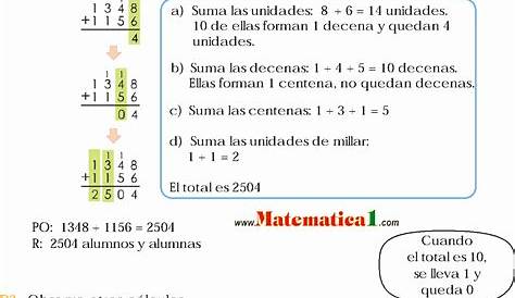 Sumas y Restas de 4 Cifras