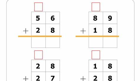 Sumas de dos cifras llevando - Rincon Dibujos | Fichas de matematicas