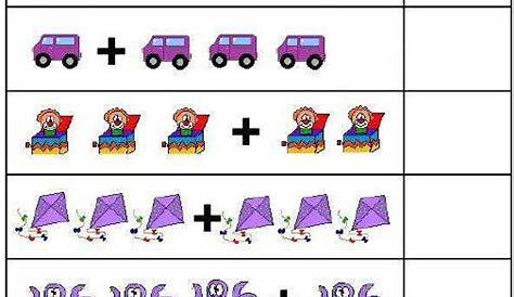 Ejercicios de sumas de dibujos para niños - ABC Fichas