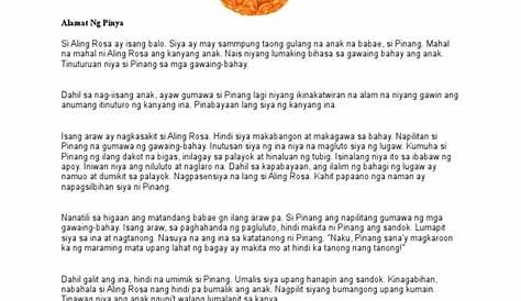 Alamat ng Pinya - Summary - Alamat ng Pinya Mayroong mag-inang nakatira