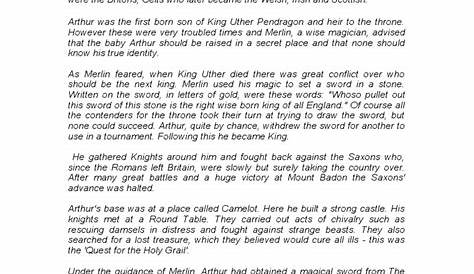 🎉 King arthur and the knights of the round table summary. King Arthur