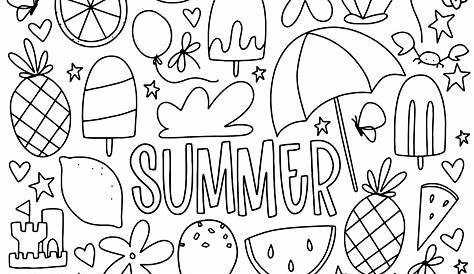 Summer Coloring Pages Free Printable Pdf