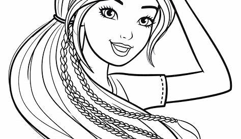 Summer Cute Barbie Coloring Pages Easy At Free Printable