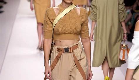 Gigi Hadid walks the runway for Fendi Fashion Show, Summer/Spring 2019