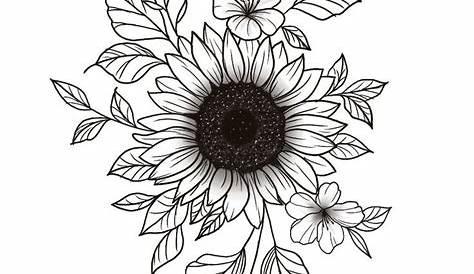 Artwork | Flower tattoo, Tattoos, Sunflower tattoo