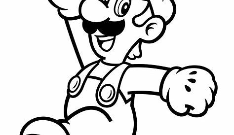 Disegni di Luigi da Colorare e Stampare: PDF Super Mario Gratis - GBR